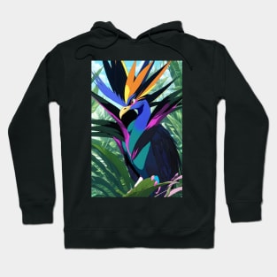 Beautiful tropical bird of paradise Hoodie